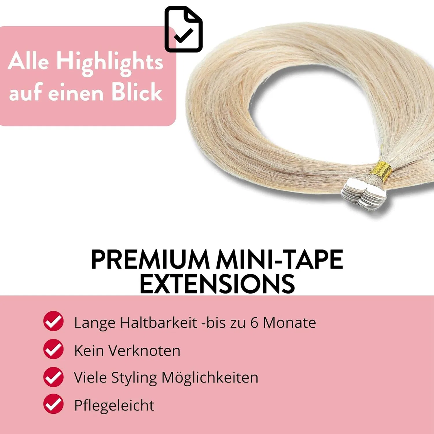 Наращивание волос Mini Tape Extensions Real Hair от hair2heart Hair2Heart — фото 3