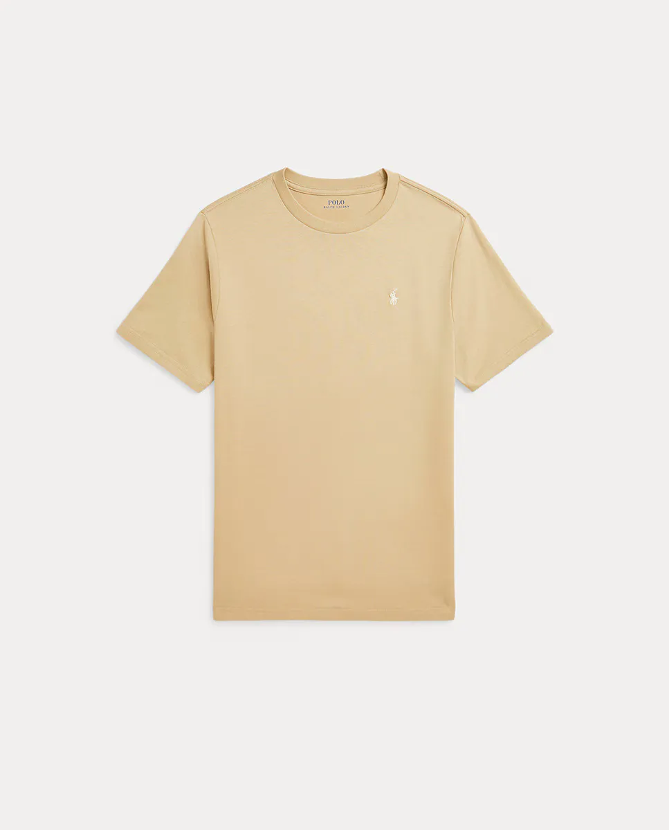 

Футболка для мальчика из хлопка с вышитым логотипом Polo Ralph Lauren, бежевый