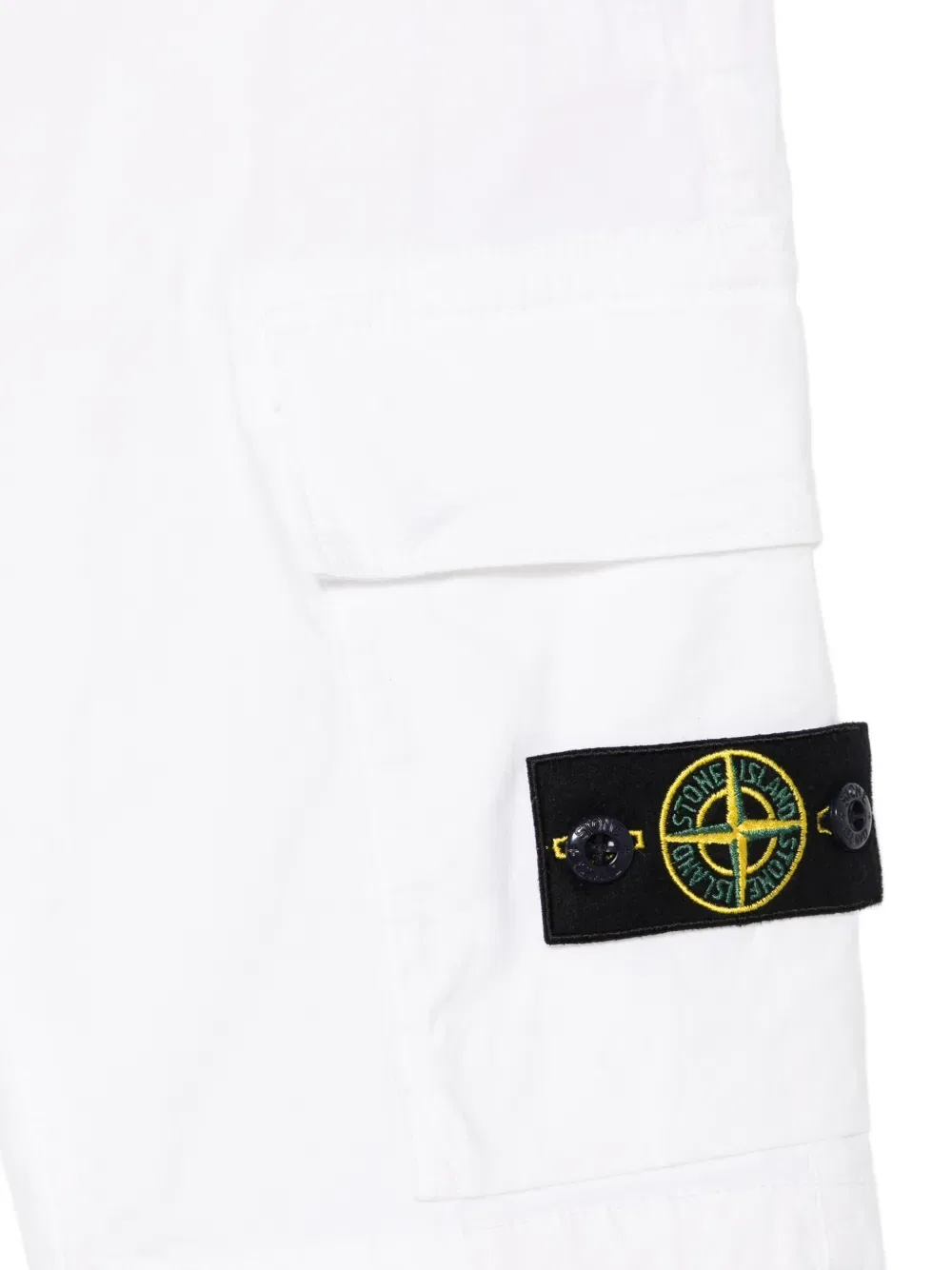 Шорты с накладными карманами Stone Island Junior, белый — фото 3