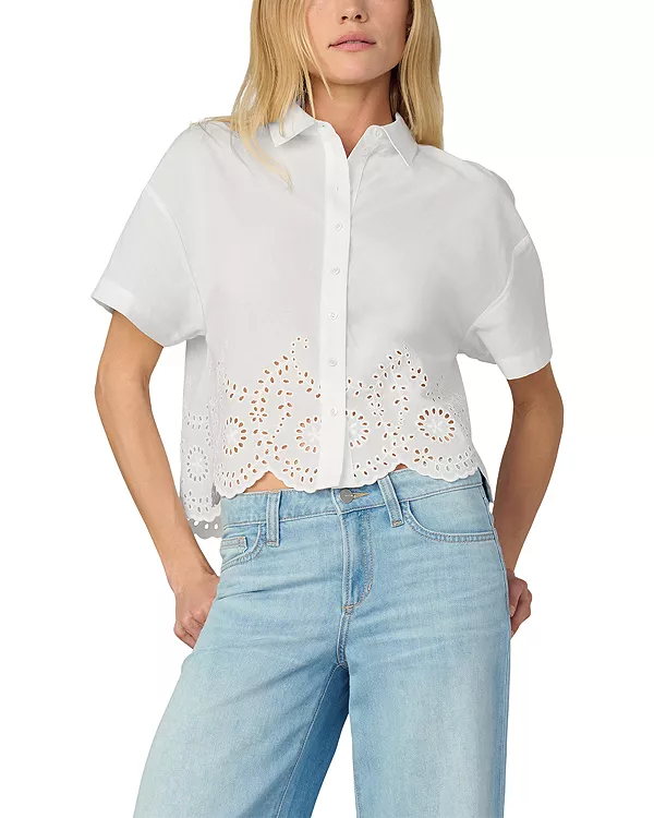 

Блузка с короткими рукавами и перфорацией Joe'S Jeans, белый