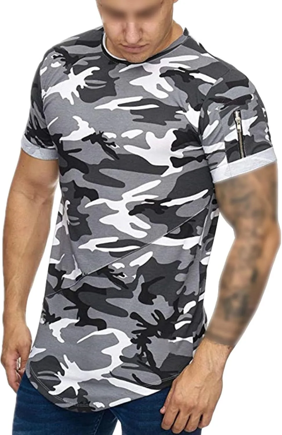 

Мужская футболка Muscle Camouflage Regular Fit Military Gym SWJGLITTR