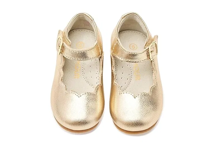 Туфли балетки с декоративной отделкой модель Sonia L'Amour Shoes Kids, Dark Navy — фото 3