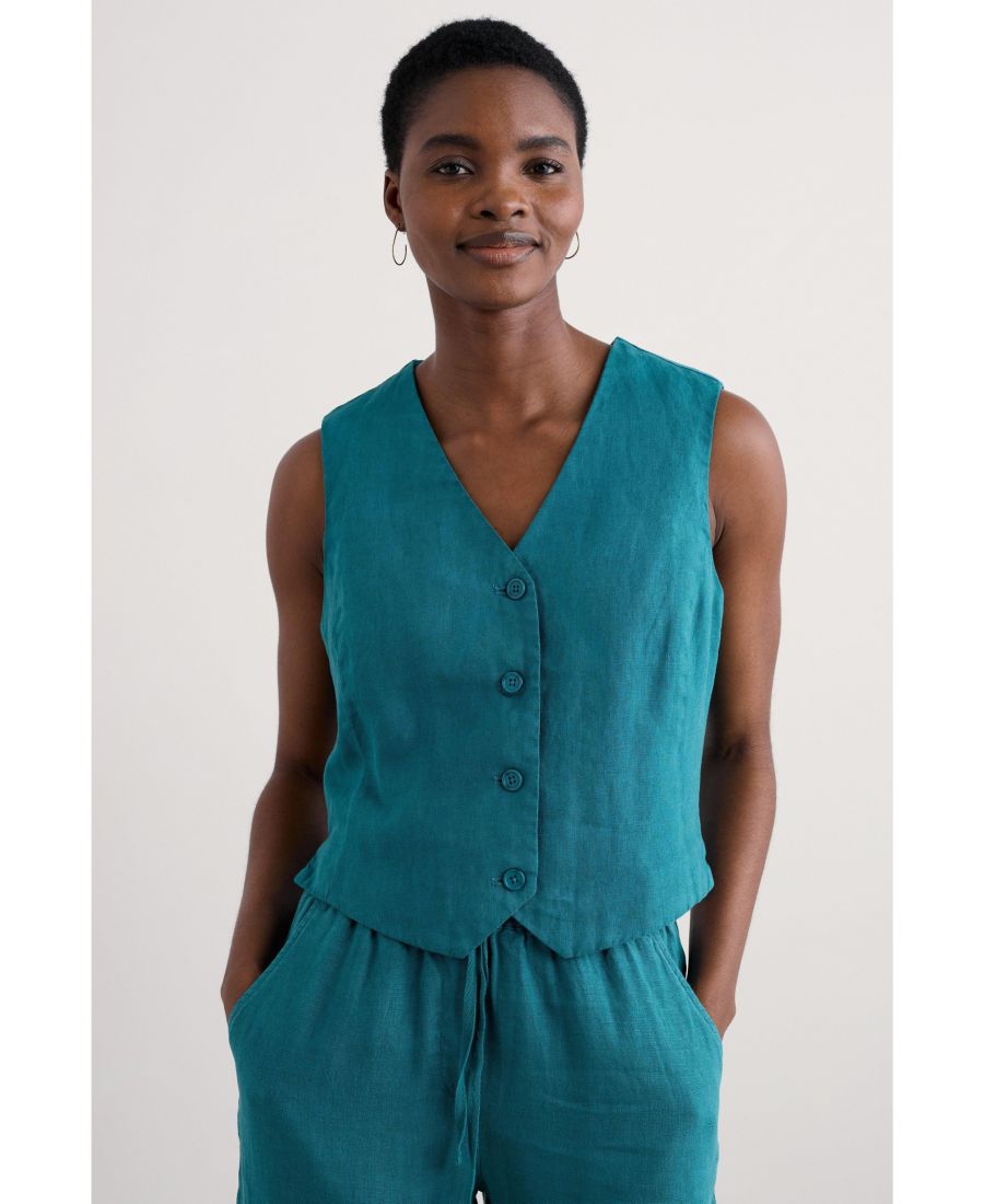 

Женский жилет с мигалками и пуговицами спереди Seasalt Cornwall, Dark drift