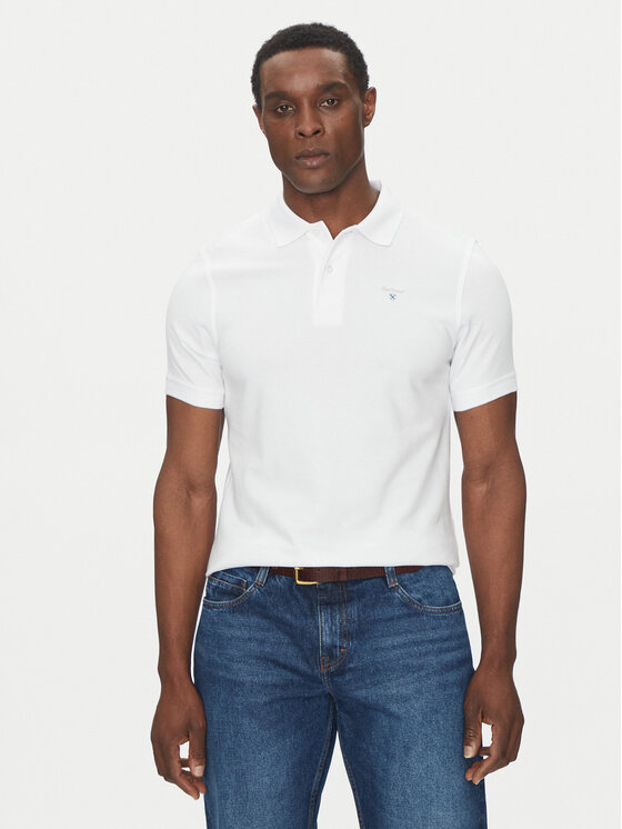 

Рубашка поло приталенная Original Sports MML0358WH11 Barbour, белый