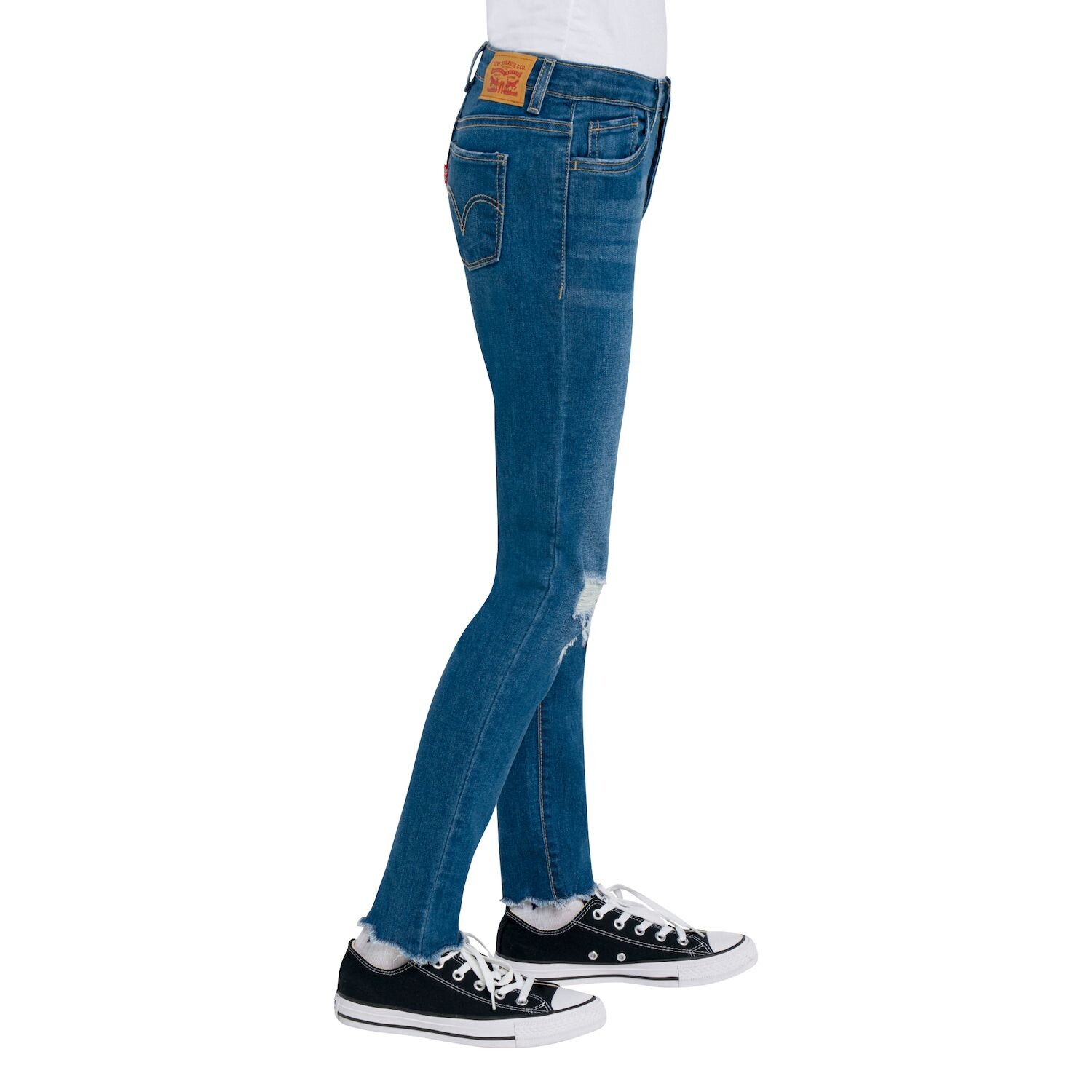 Джинсы Levi's 720 с потертостями и суперскинни для девочек 7–16 лет Levi's, синий — фото 2