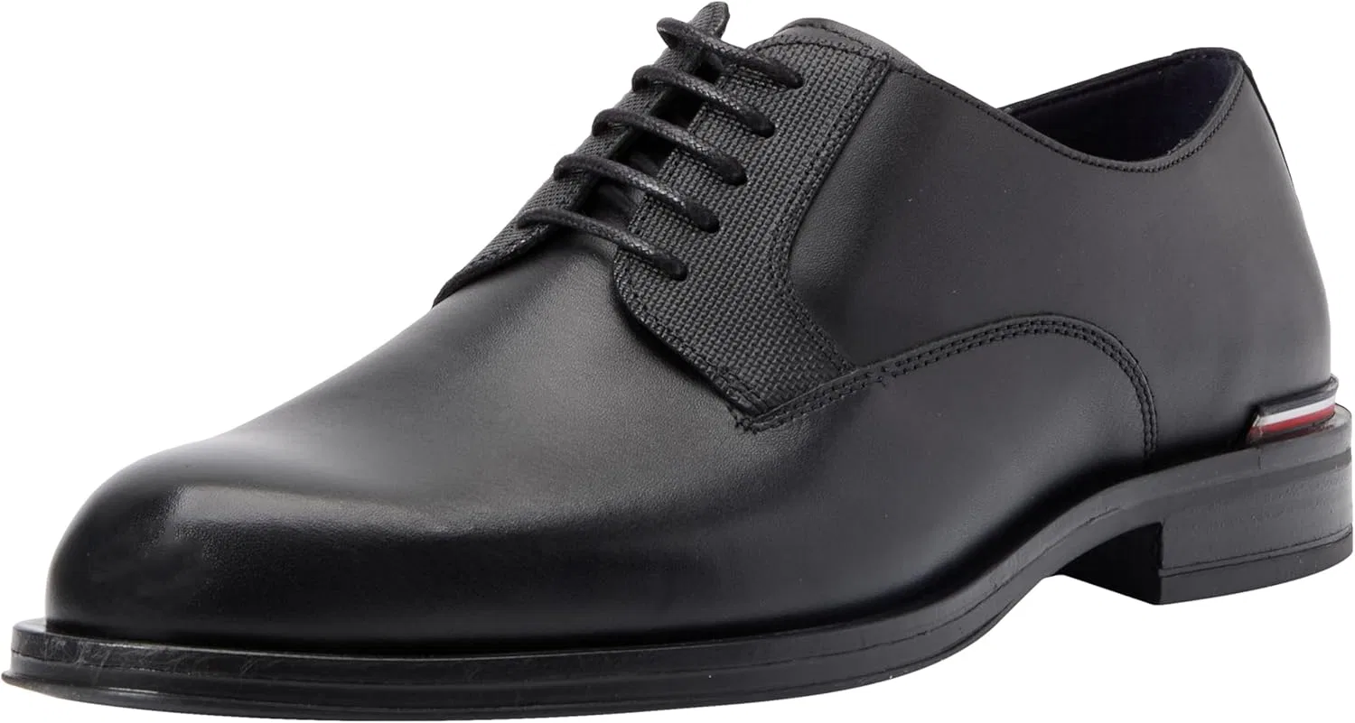 Мужские кожаные туфли-дерби Tommy Hilfiger, Black (Black)