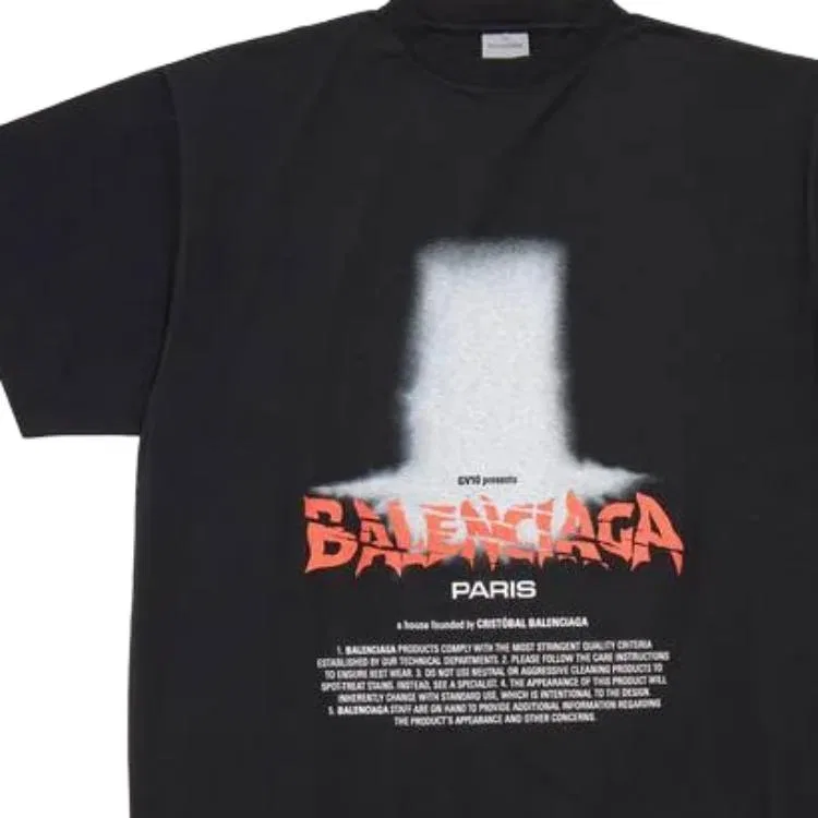 Футболка свободного кроя Balenciaga Black — фото 4