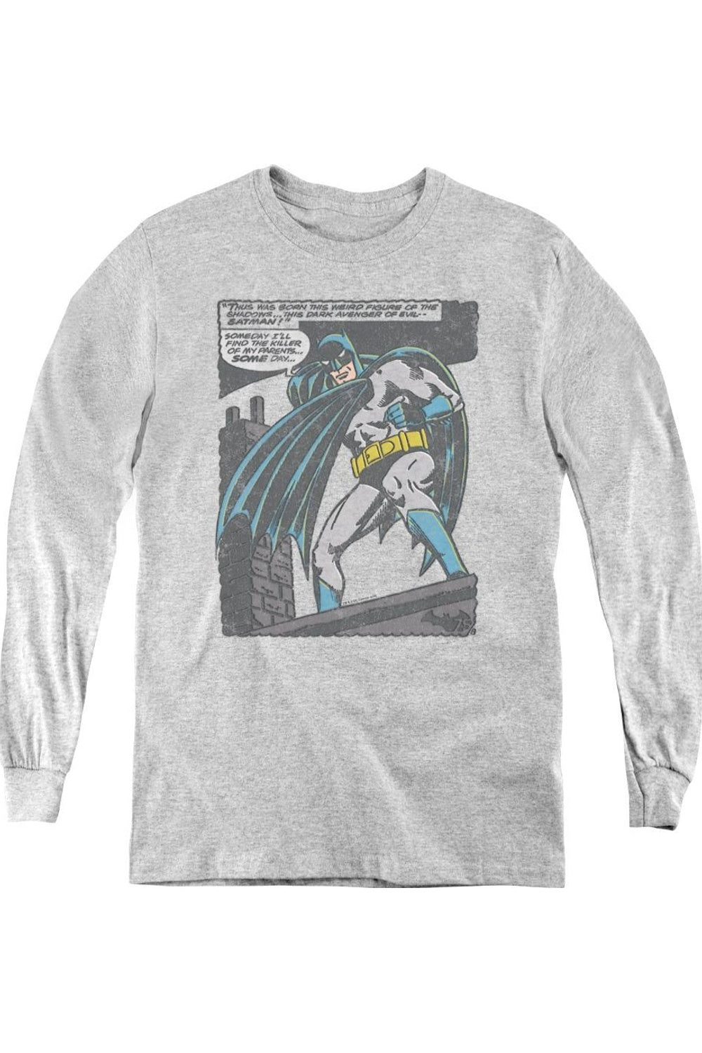 

Футболка с длинным рукавом Batman Bat Origins для детей Gildan, Athletic Heather