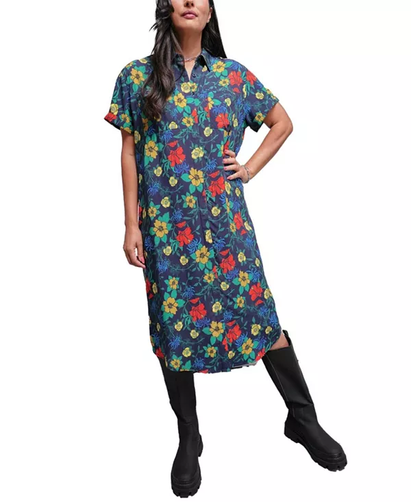 

Платье-Рубашка, придающее уверенность в себе Wildfang, мультиколор