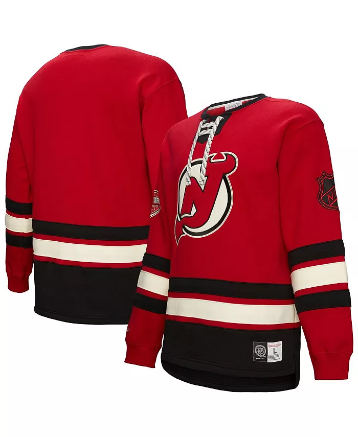 

Мужская красная толстовка New Jersey Devils Heritage на шнуровке Mitchell & Ness