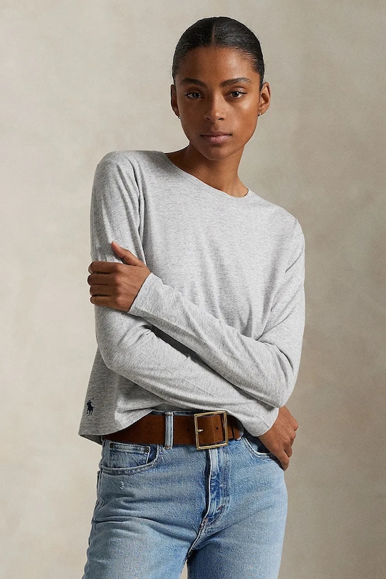 

Лонгслив Polo Ralph Lauren, серый