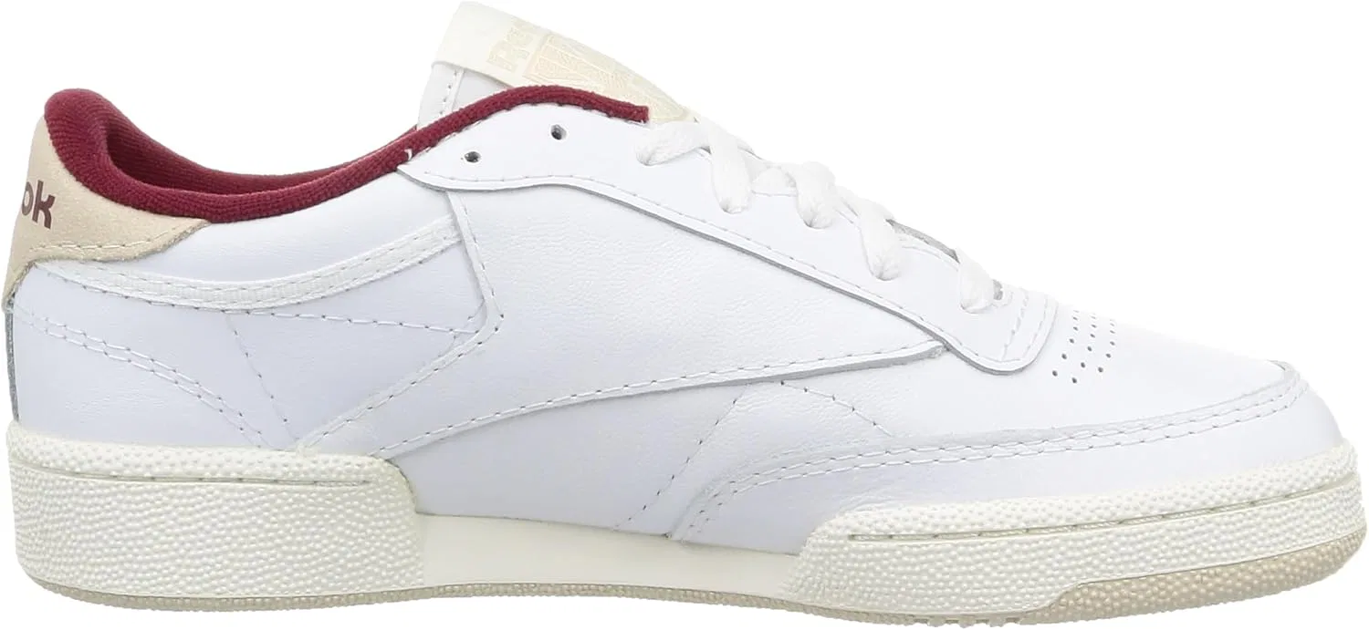 Кроссовки Reebok Club C 85 унисекс, Ftwr White Stucco Classic Maroon F23 — фото 4