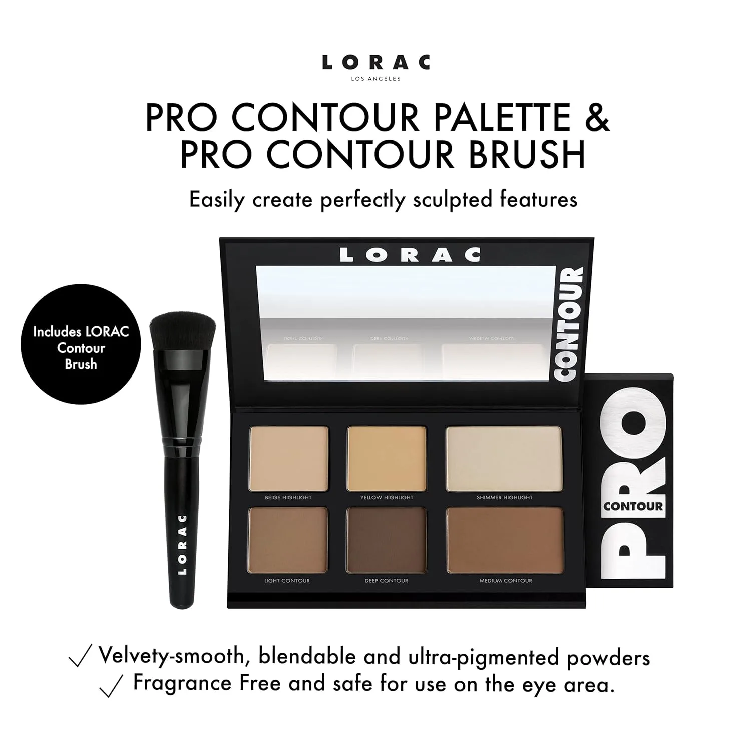 Палитра для контурирования LORAC PRO и кисть для контурирования, многофункциональная., Multi — фото 2