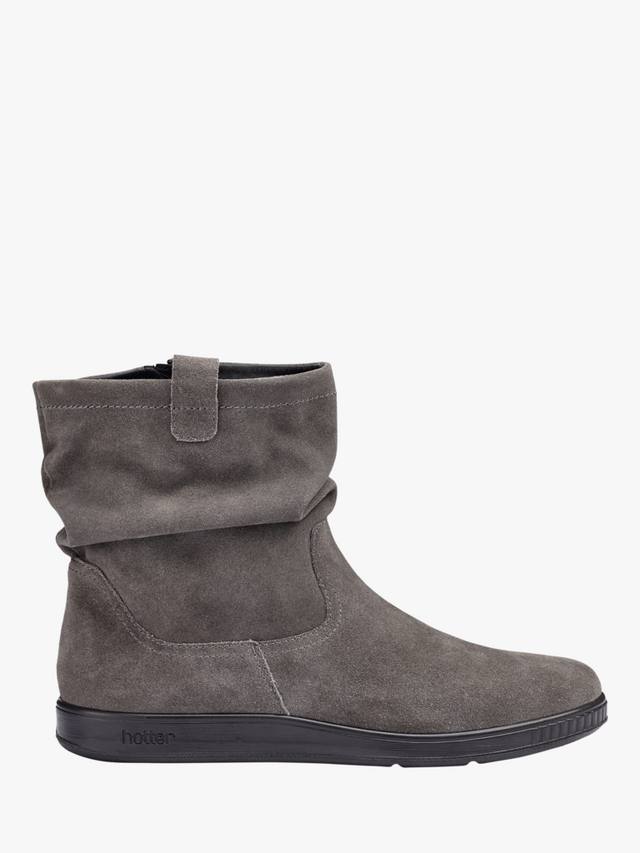 Широкие Sprite замшевые ботинки до щиколотки Hotter, Smokey Grey