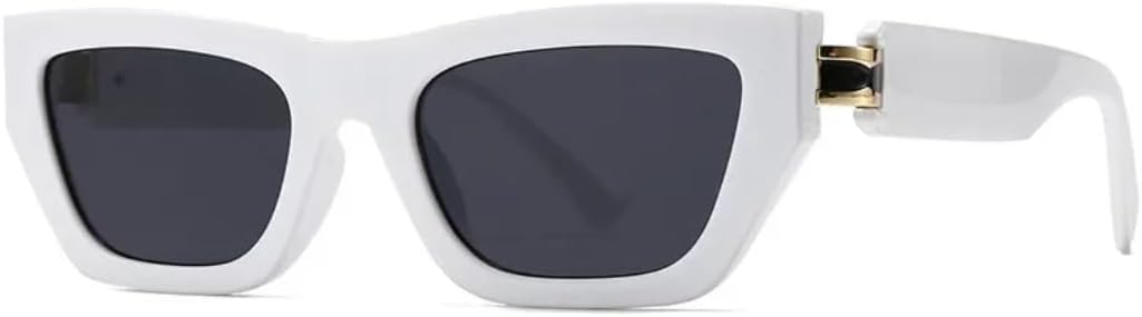 

Солнцезащитные очки «кошачий глаз» в крупной оправе для женщин и мужчин, в винтажном панк-стиле, популярные для активного отдыха и вождения, с защитой от УФ-излучения UV400 (бело-черные) TVTBBVV, White Black