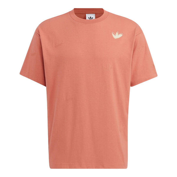 

Футболка adidas originals Logo Printing Solid Color Round Neck Short Sleeve Unisex Orange T-Shirt, оранжевый