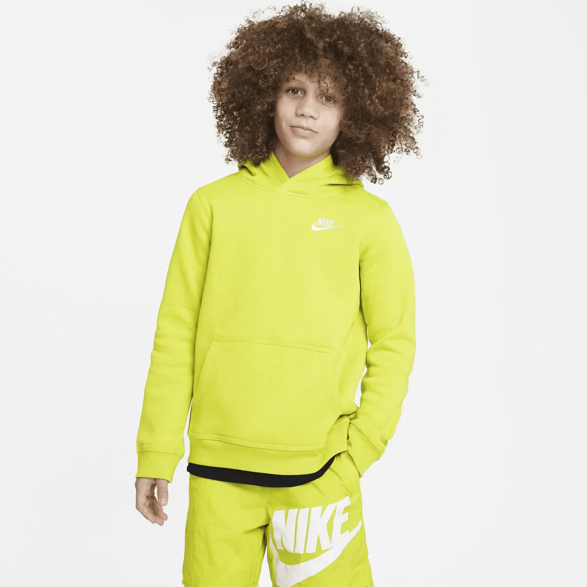 

Толстовка с капюшоном Nike Sportswear "Club Big Kids' Pullover Hoodie", зеленый