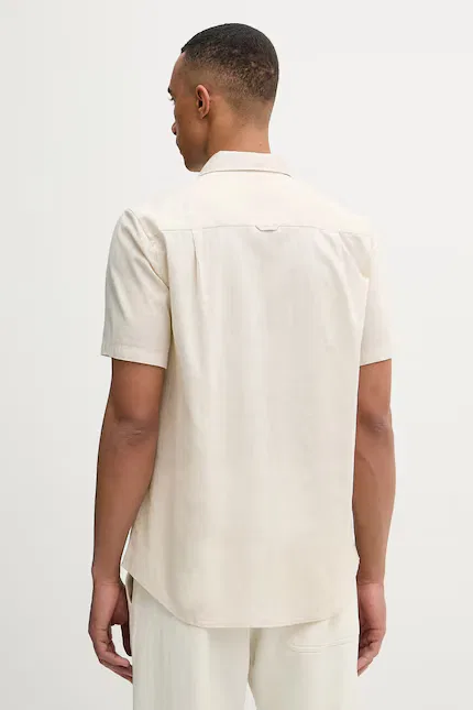 Рубашка с коротким рукавом Linen Blend SS U.S. Polo Assn., бежевый — фото 3