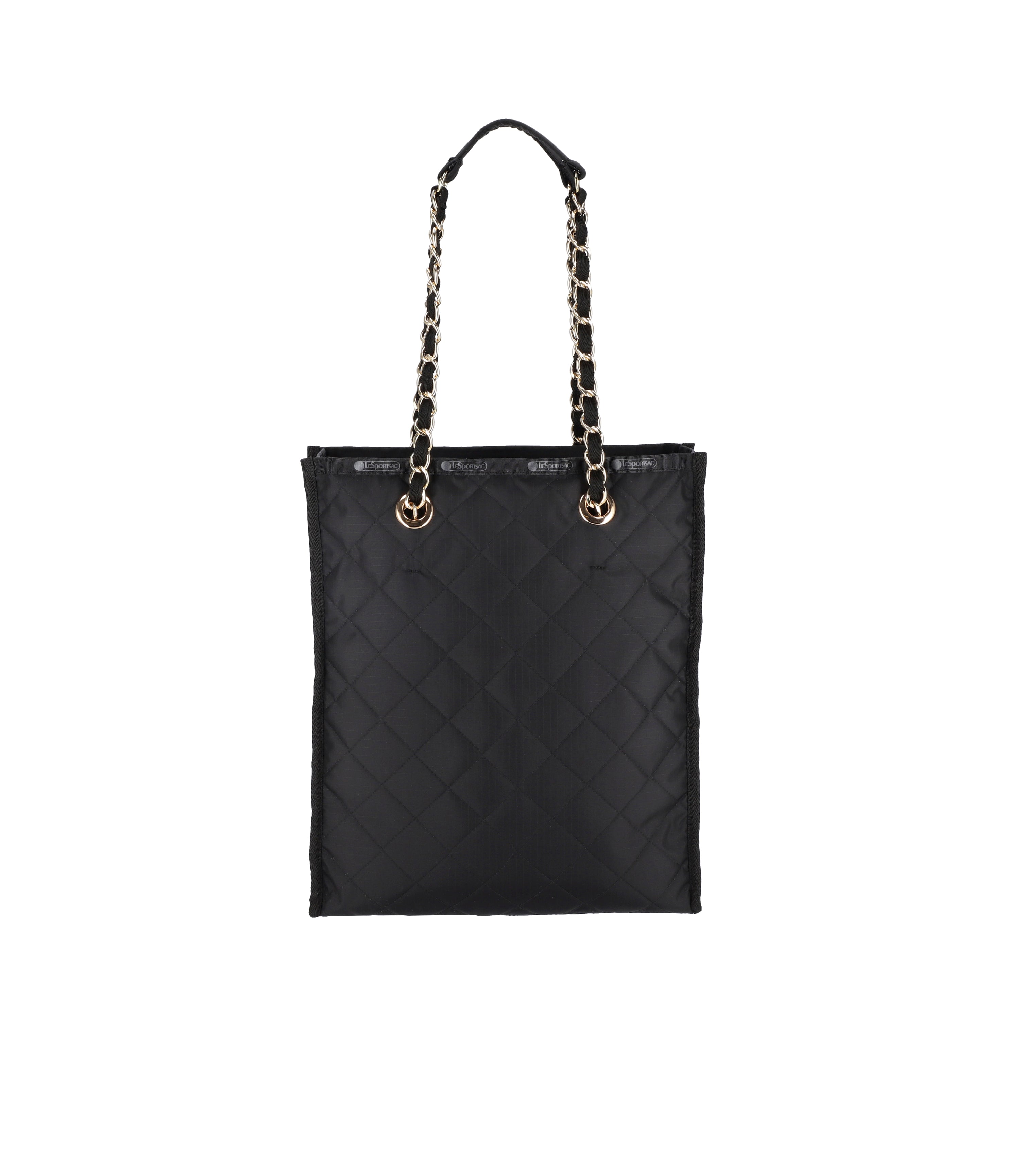 

Сумка-тоут с цепочкой Север/Юг LeSportsac, цвет black chain quilt