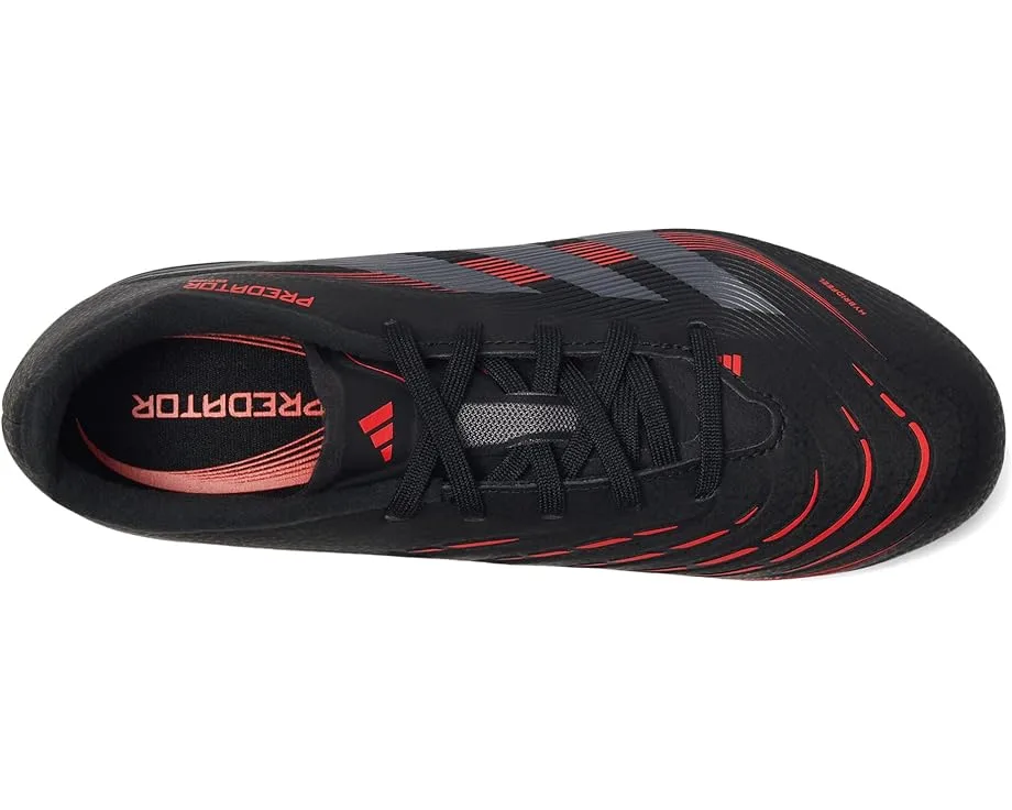 Кроссовки Adidas Kids League Predator Firm Ground/Multi Ground Cleats (Little Kid/Big Kid), Black/Grey/Lucid Red — фото 2