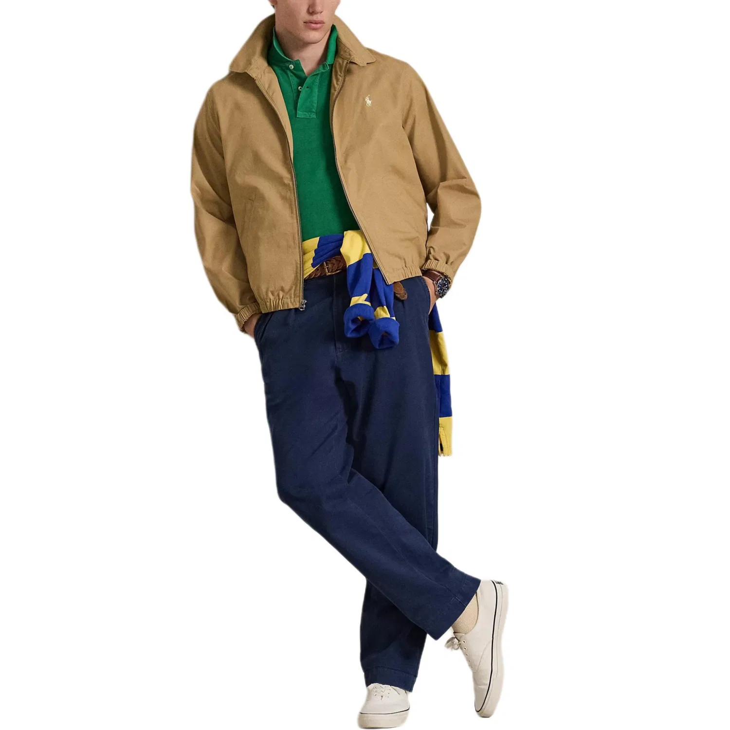 Куртка-молния The Bayport Polo Ralph Lauren, Dark Khaki — фото 4