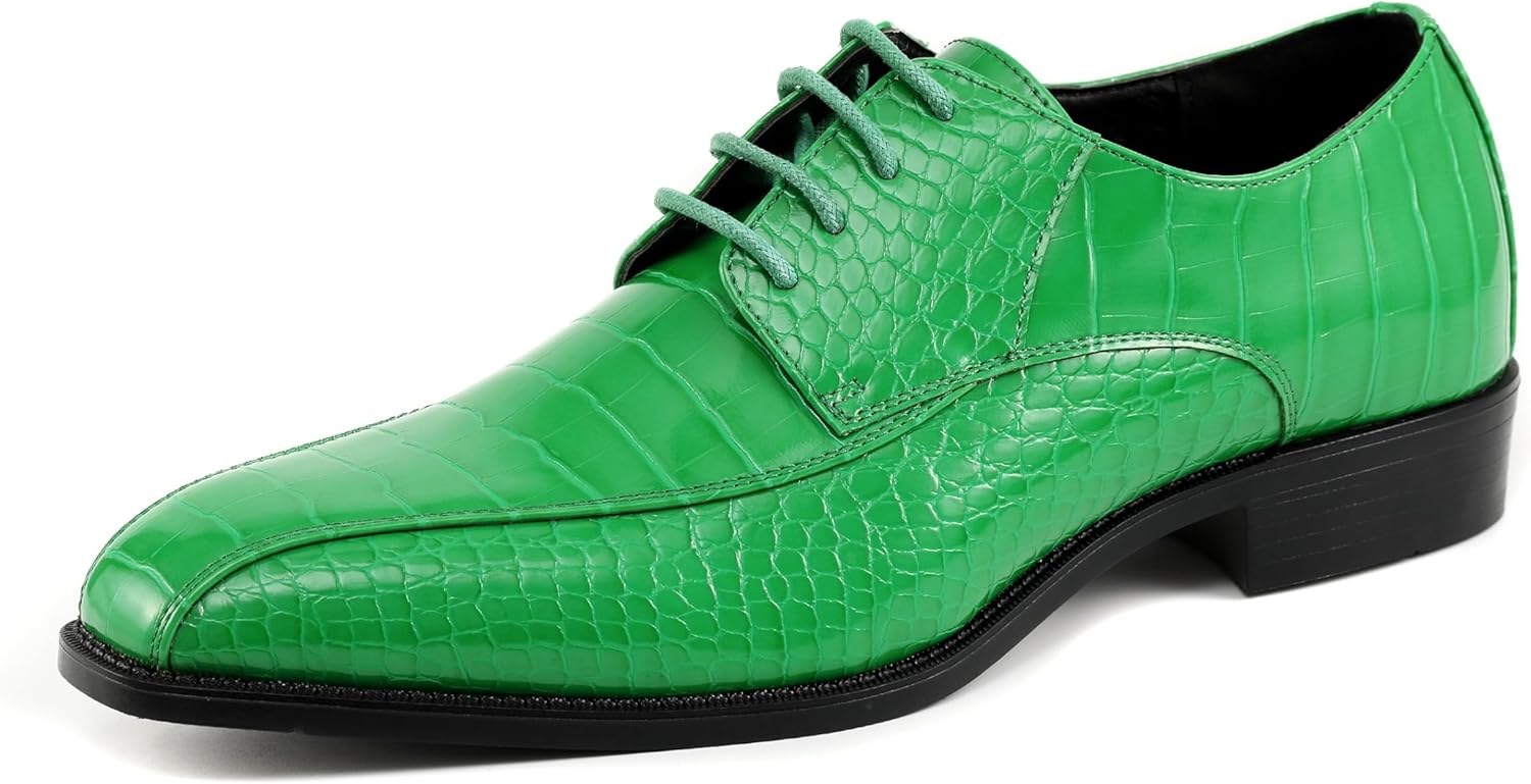 

Мужские классические туфли Amali Harvey Fashion с крокодиловой кожей, зеленый