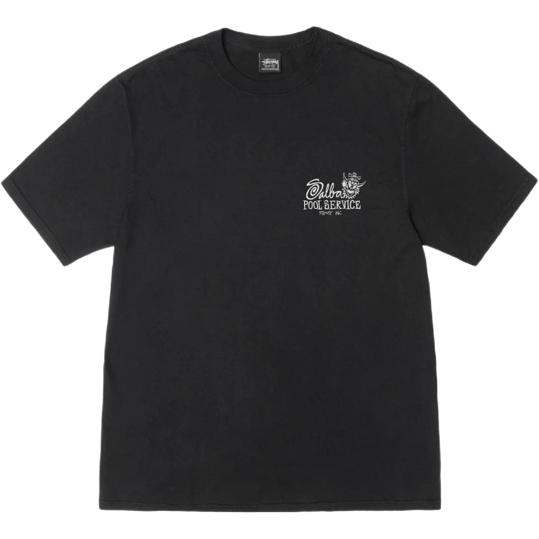 Футболка с пигментной окраской для обслуживания бассейна Stussy, черный — фото 3
