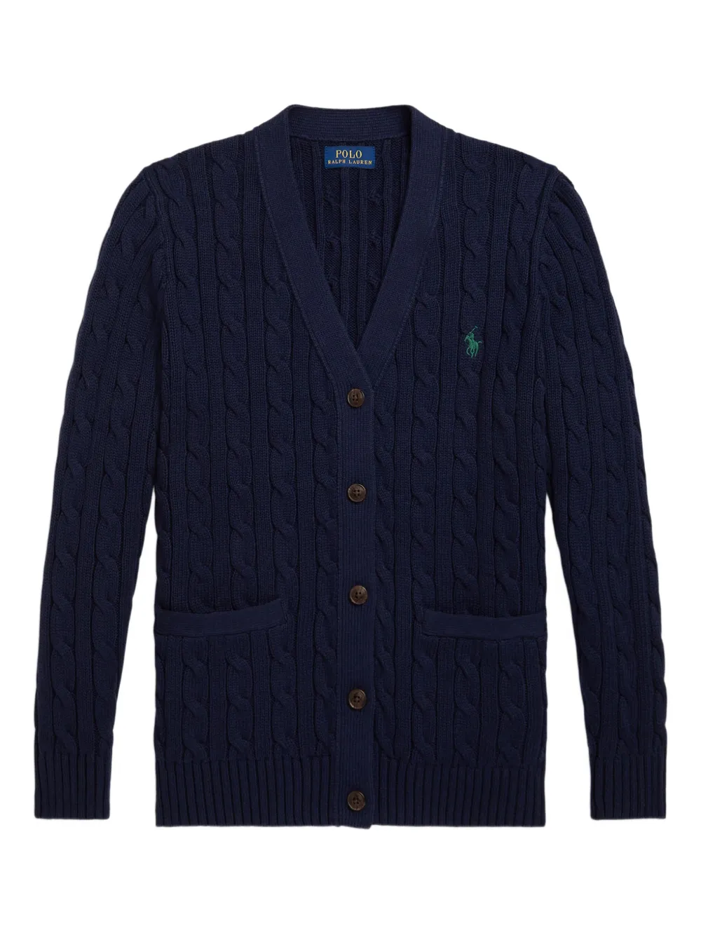 

Кардиган фактурной вязки на пуговицах POLO RALPH LAUREN KIDS, синий