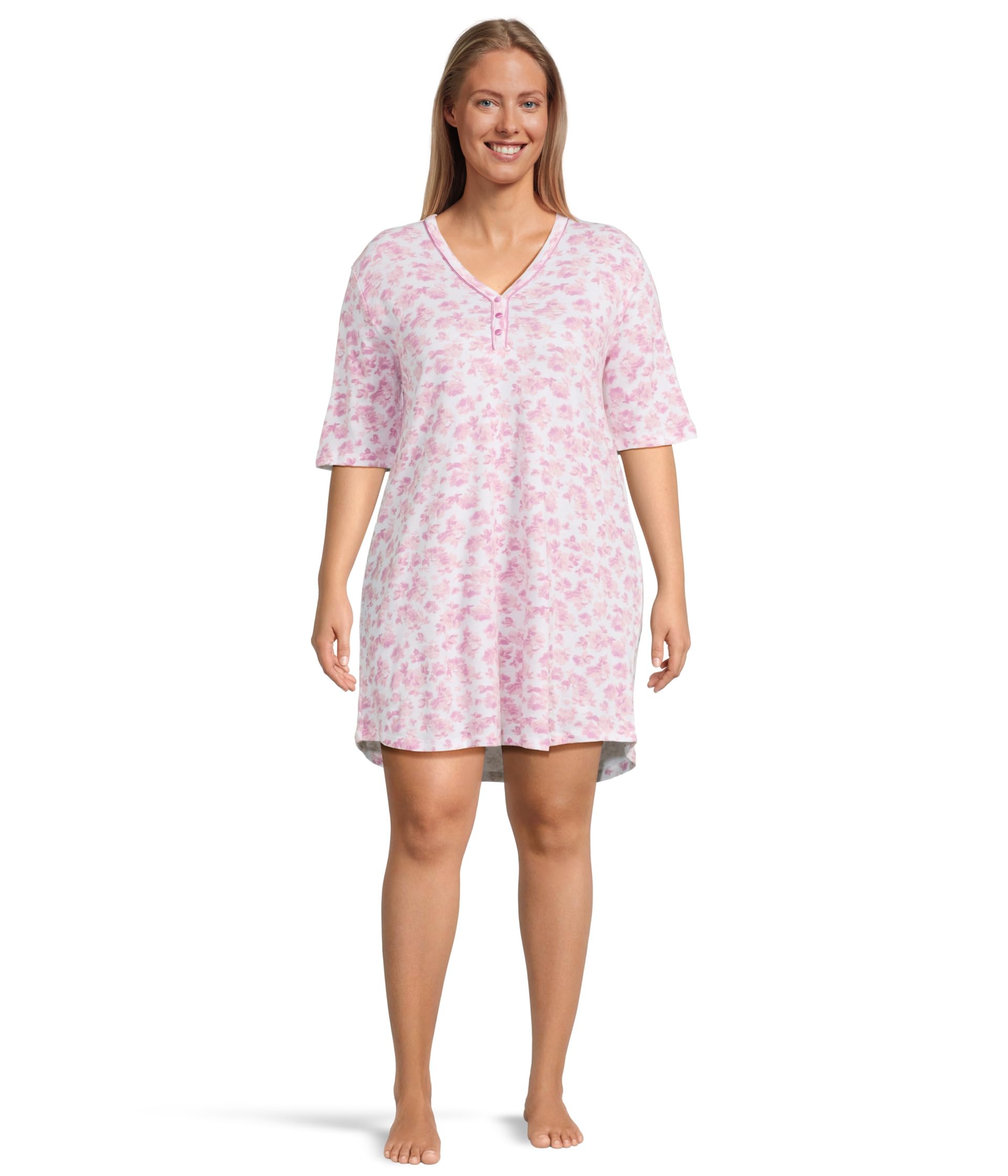 

Ночная рубашка Karen Neuburger Plus Size Elbow, цвет Rose Bloom