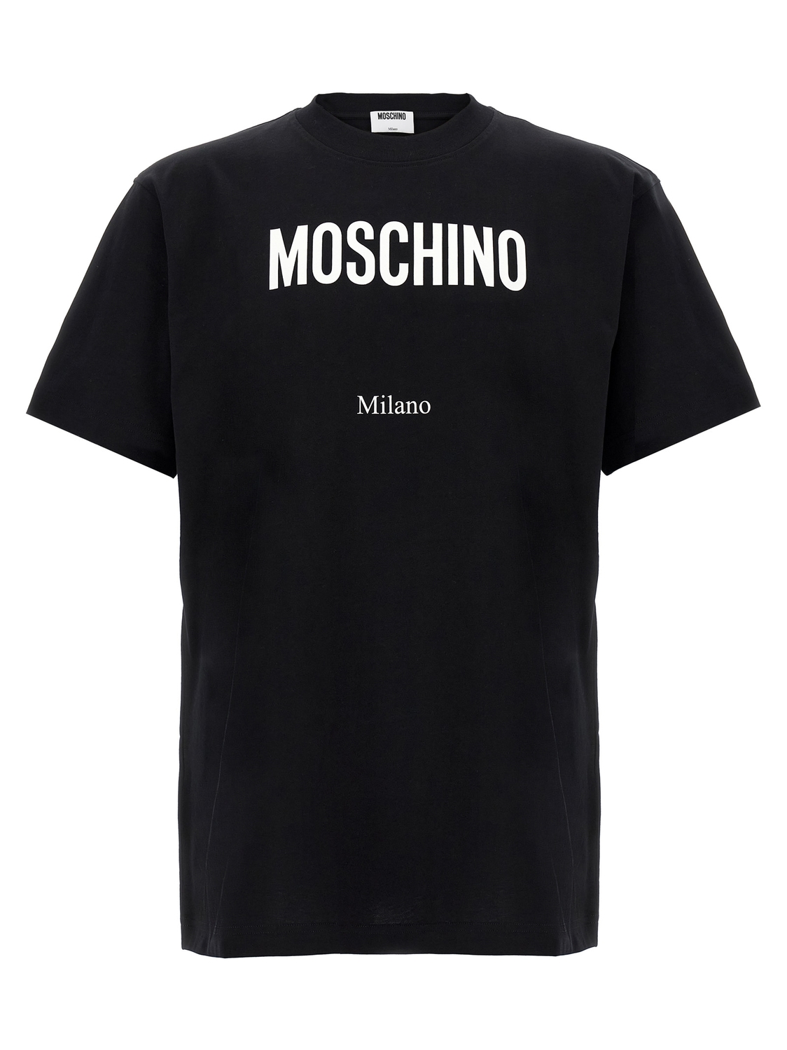 

Футболка с принтом Moschino, белый/черный