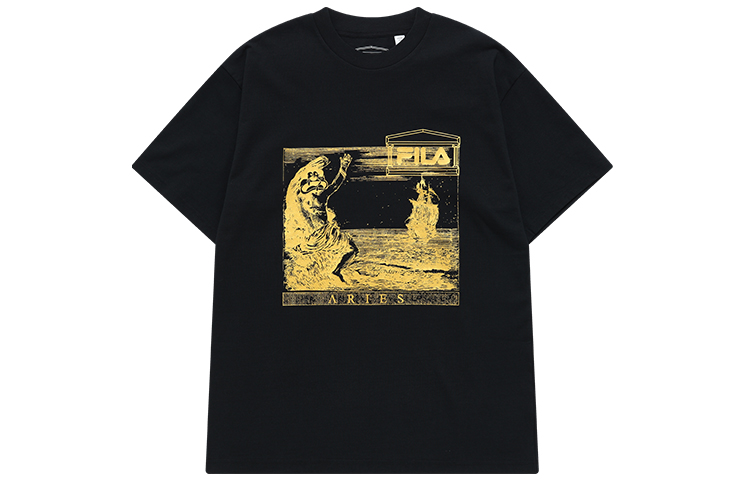 

Футболка унисекс X Aries Collaboration Collection Pitch Black FILA FUSION