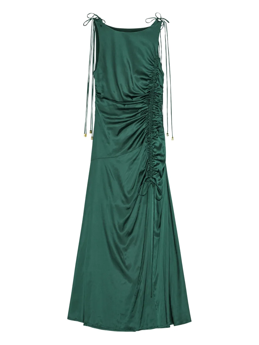 

Атласное платье GANNI, зеленый