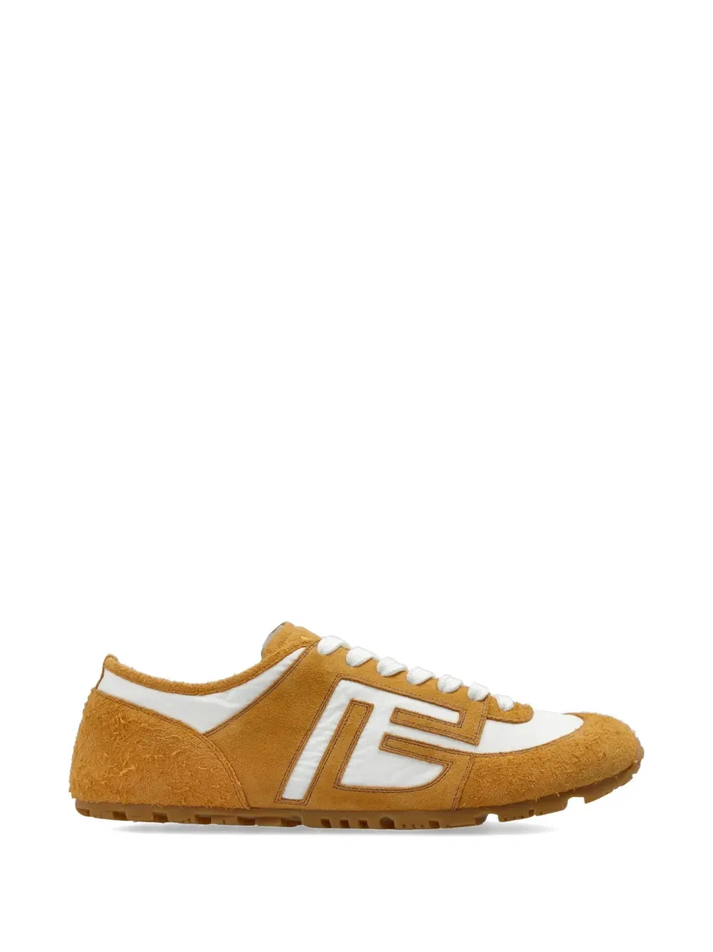 Кроссовки Racer 45 из замши BALMAIN, желтый