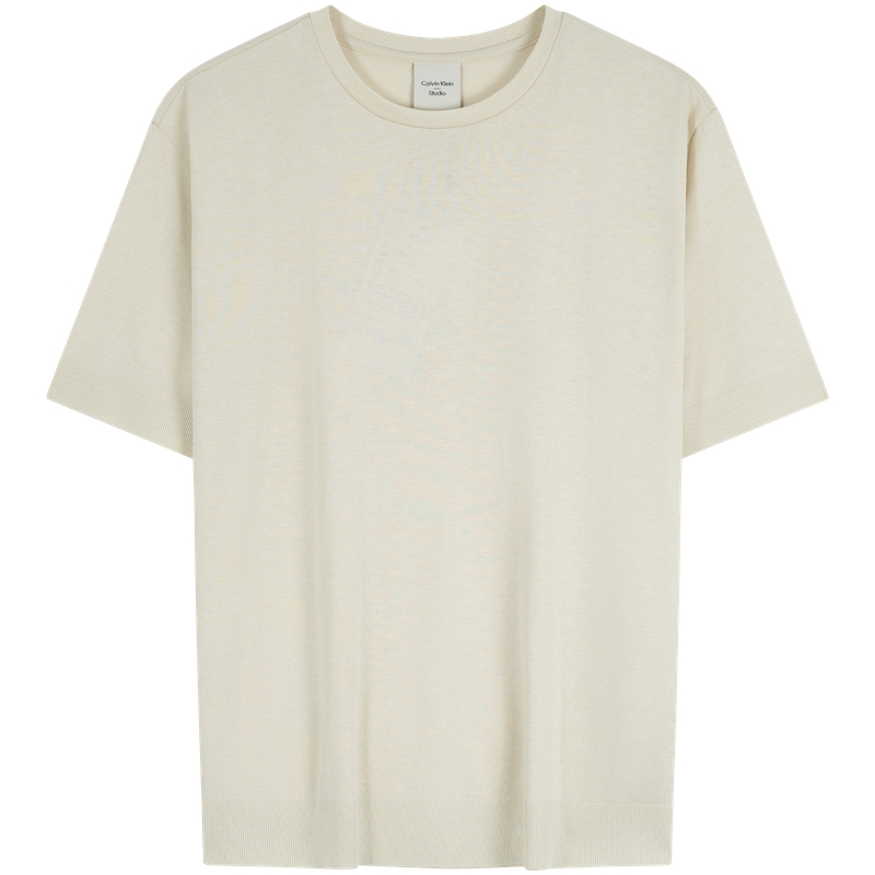 Футболка Women's Crew Neck Moderate Calvin Klein, hw6-айвори — фото 4