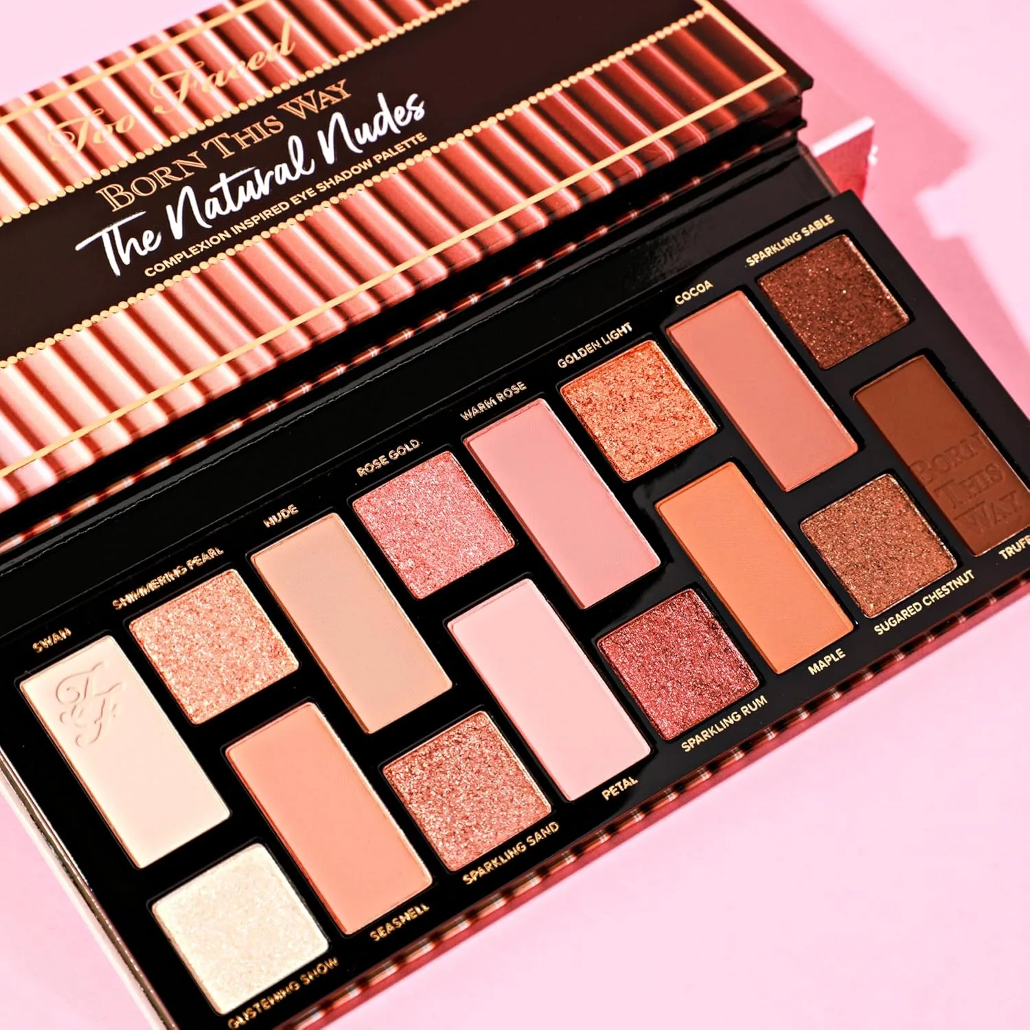 Палитра теней для век Too Faced Born This Way The Natural Nudes | Высокопигментированные + мерцающие, 0,42 унции, Multicolor — фото 4
