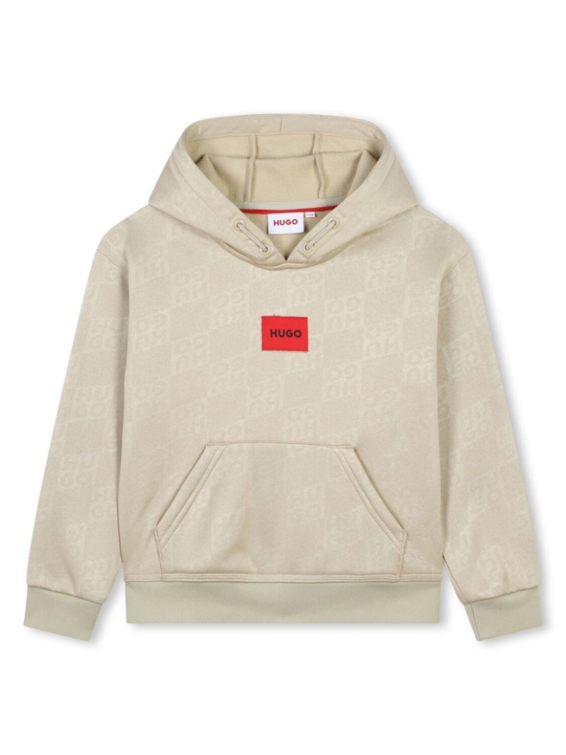 

HUGO KIDS худи с монограммой, нейтральный цвет