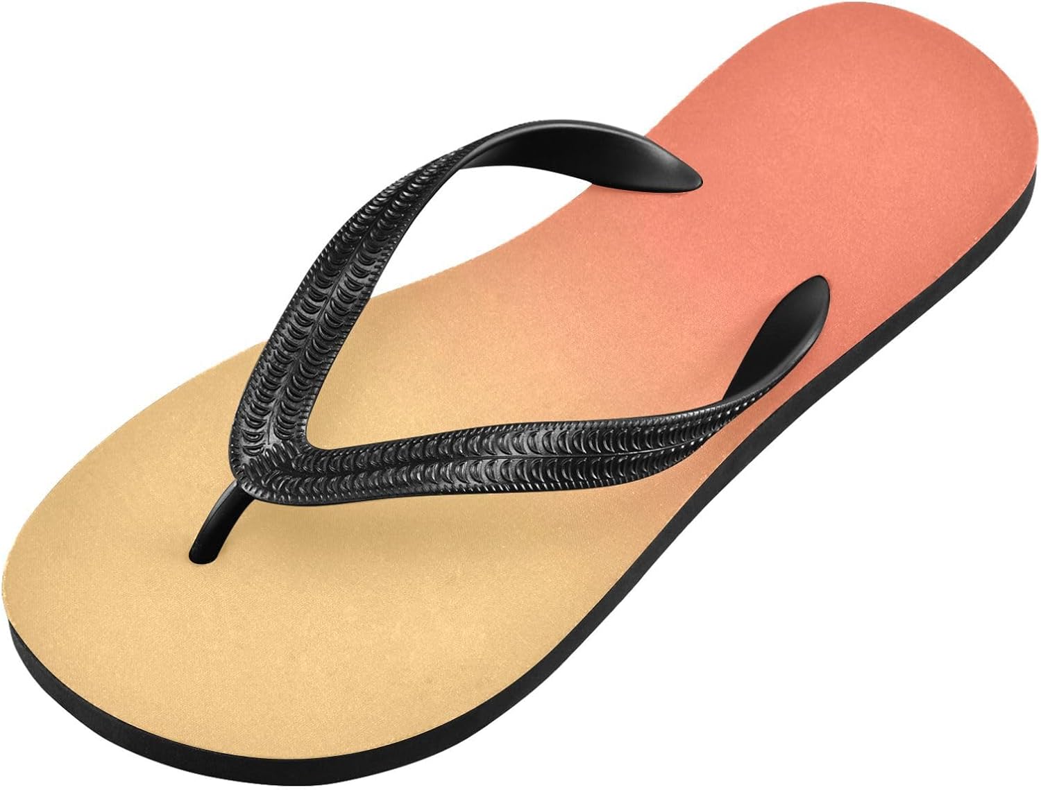 

Шлепанцы оранжево-синего градиента для пляжа, душа, резинескользящие летние тапочки для женщин и мужчин Sinestour