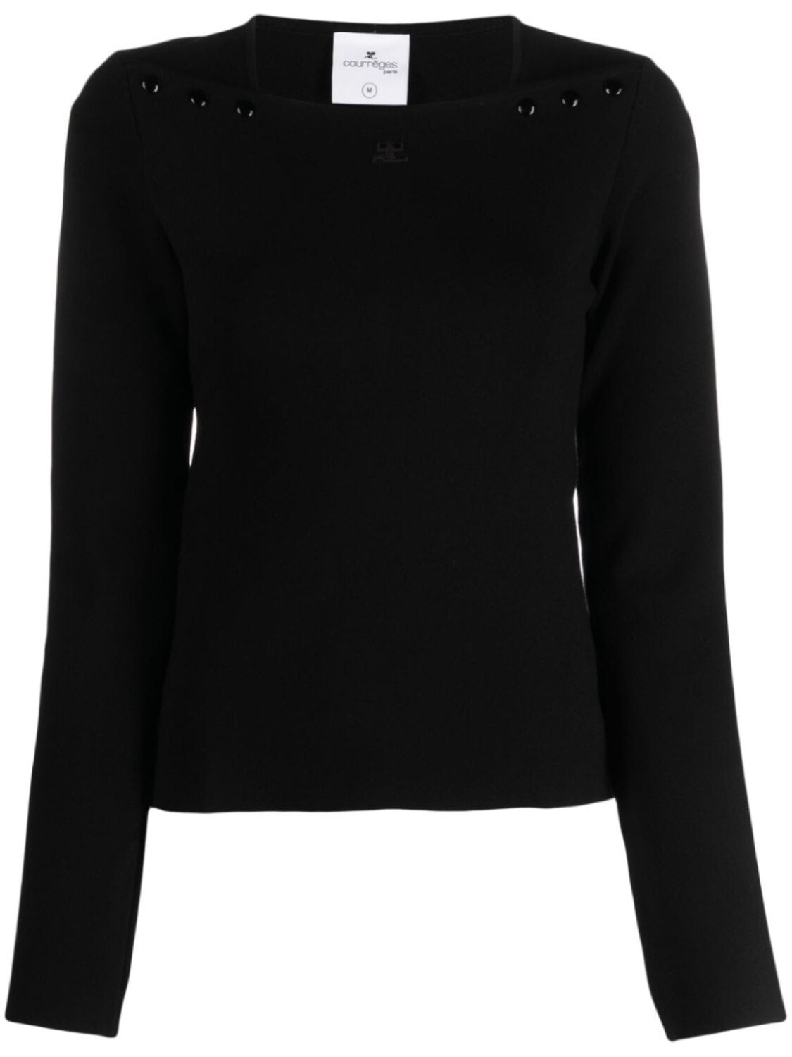 

Courrèges толстовка с вышитым логотипом, черный