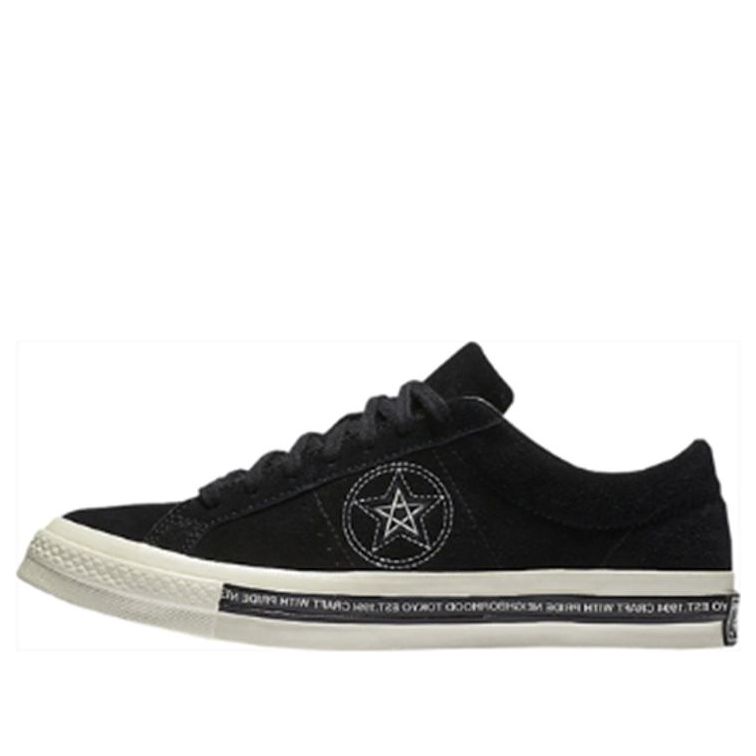 Кеды (WMNS) Converse One Star 74 Ox Neighborhood Black, черный