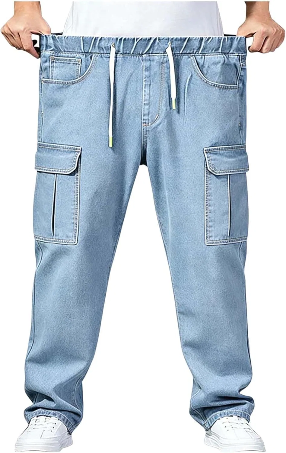 Джинсы повседневные джинсовые с карманами, Light Blue