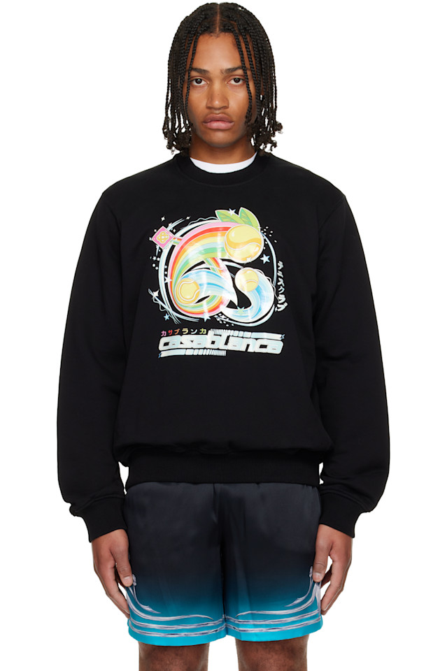 

Толстовка с изображением теннисного мяча в стиле манга Casablanca, черный