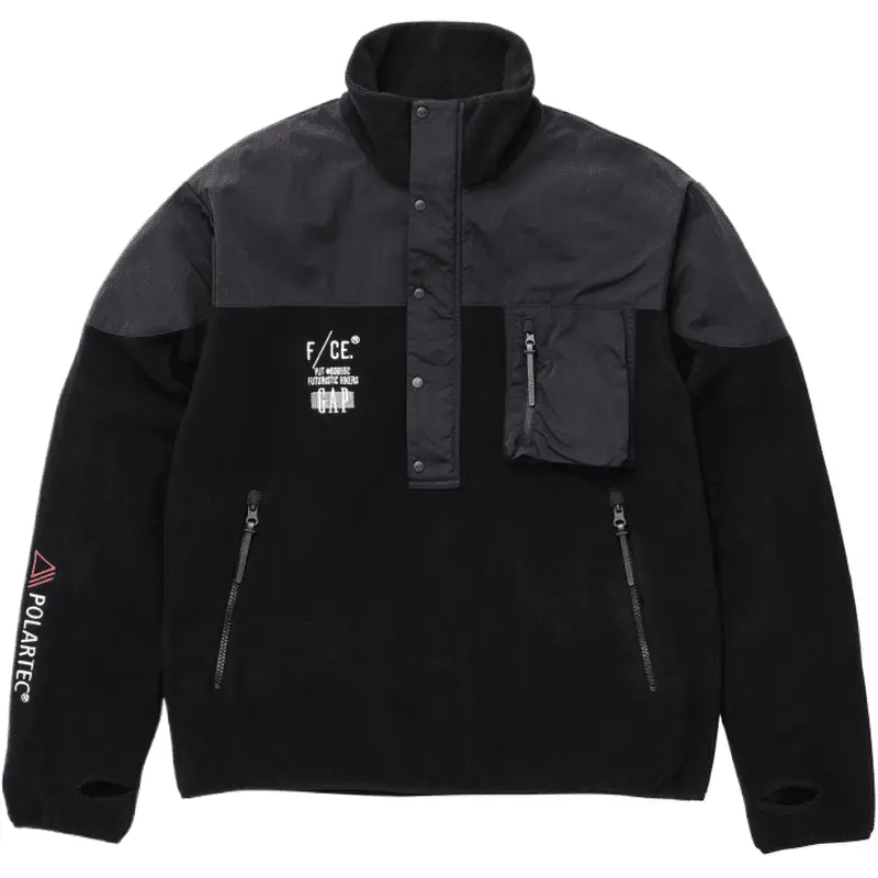 

Футболка F/CE Collaboration осенне-зимняя унисекс GAP, черная в стиле пэчворк