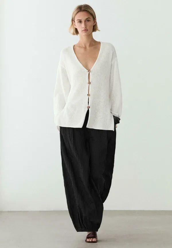Кардиган Massimo Dutti, белый — фото 2