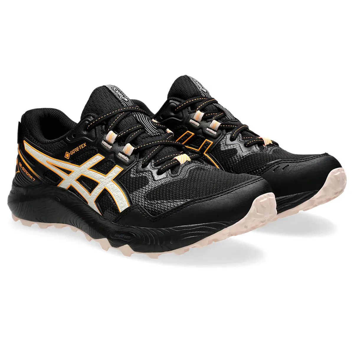 Кроссовки для бега по пересеченной местности Asics GEL-SONOMA 7 GTX женские, черный/розовый — фото 2