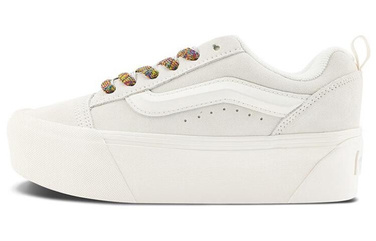 Белые разноцветные женские туфли Vans Knu Stack на шнурках, Белый