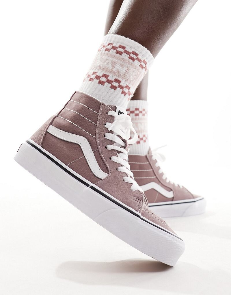

Коричневые кроссовки Vans Sk8-Hi, Коричневый, Коричневые кроссовки Vans Sk8-Hi