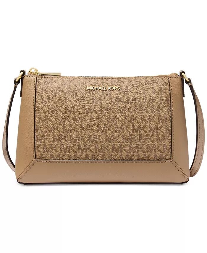 

Сумка через плечо Sallie Logo Medium Michael Kors, коричневый/бежевый