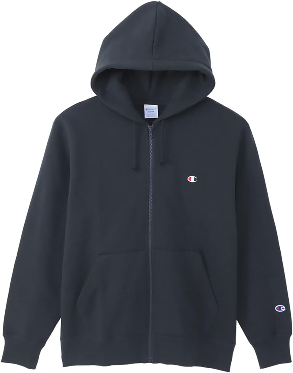 

Мужская толстовка Champion C3-W106Z с длинными рукавами, вышитым логотипом и застежкой-молнией, темно-синий