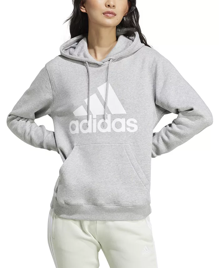 

Женская худи с большим логотипом adidas, серый