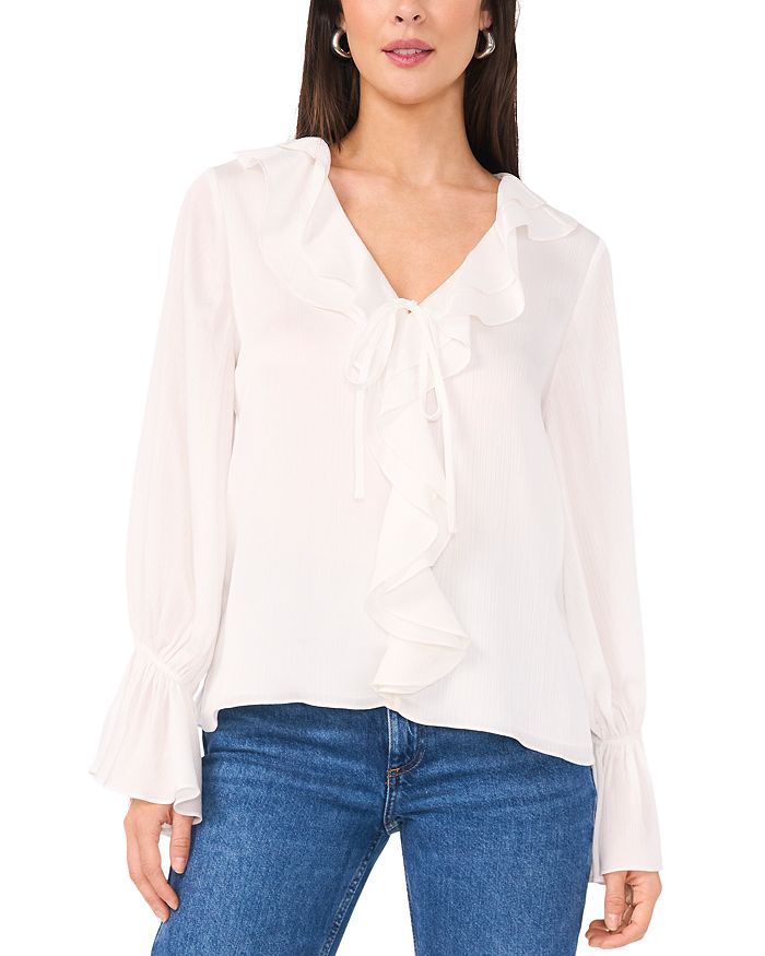 

Топ с оборками VINCE CAMUTO, белый